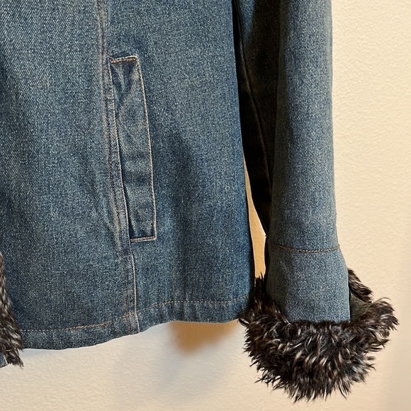 Esprit Faux Fur Lined Jean Jacket - Picture 6 of 16